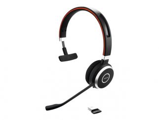 Jabra Evolve 65 SE MS Mono - Headset - on-ear - Bluetooth - wireless - USB - Certified for Microsoft Teams - for Jabra Evolve, LINK 380a MS