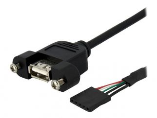 StarTech.com 3 ft Panel Mount USB A to Motherboard Header Cable F/F - USB internal to external cable - 5 pin USB 2.0 header to USB - 90 cm