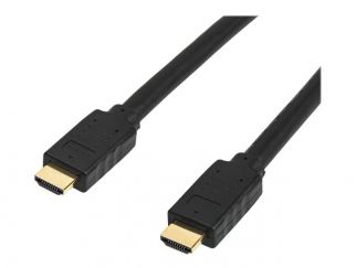 StarTech.com 15m(50ft) HDMI 2.0 Cable, 4K 60Hz Active HDMI Cable, CL2 Rated for In Wall Installation, Long Durable High Speed Ultra-HD HDMI Cable, HDR 10, 18Gbps, Male to Male Cord, Black - Al-Mylar EMI Shielding (HD2MM15MA) - HDMI cable - HDMI male to HD