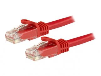 StarTech.com 1m CAT6 Ethernet Cable, 10 Gigabit Snagless RJ45 650MHz 100W PoE Patch Cord, CAT 6 10GbE UTP Network Cable w/Strain Relief, Red, Fluke Tested/Wiring is UL Certified/TIA - Category 6 - 24AWG (N6PATC1MRD) - patch cable - 1 m - red
