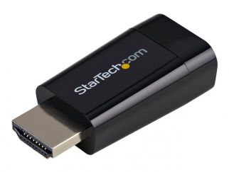 StarTech.com Compact HDMI to VGA Adapter Converter - Ideal for Chromebooks Ultrabooks & Laptops - 1920x1200/1080p - Adapter - HDMI male to HD-15 (VGA) female - 4.5 cm - black - active - for P/N: DKT30CSDHPD3, SV211HDUC, SV221HUC4K