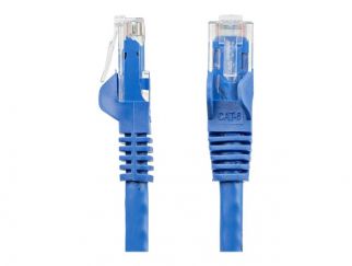 StarTech.com 100ft CAT6 Ethernet Cable, 10 Gigabit Snagless RJ45 650MHz 100W PoE Patch Cord, CAT 6 10GbE UTP Network Cable w/Strain Relief, Blue, Fluke Tested/Wiring is UL Certified/TIA - Category 6 - 24AWG (N6PATCH100BL) - Patch cable - RJ-45 (M) to RJ-4