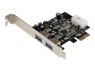 StarTech.com 2 Port PCI Express (PCIe) SuperSpeed USB 3.0 Card Adapter with UASP - LP4 Power - Dual Port USB 3 PCIe Controller (PEXUSB3S25) - USB adapter - PCIe - USB 3.0 x 2