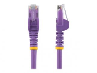 StarTech.com 1m CAT6 Ethernet Cable, 10 Gigabit Snagless RJ45 650MHz 100W PoE Patch Cord, CAT 6 10GbE UTP Network Cable w/Strain Relief, Purple, Fluke Tested/Wiring is UL Certified/TIA - Category 6 - 24AWG (N6PATC1MPL) - Network cable - RJ-45 (M) to RJ-45