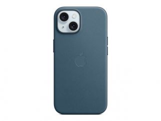 Apple - Back cover for mobile phone - MagSafe compatibility - FineWoven - pacific blue - for iPhone 15