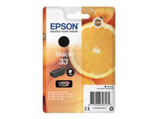 Epson Ink Cartridges, Claria" Premium Ink, 33, Oranges, Singlepack, 1 x 6.4 ml Black, Standard
