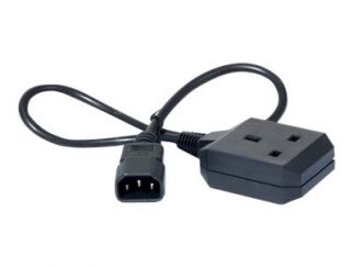 Power Cord, C14 to BS1363 (UK), 0.6m