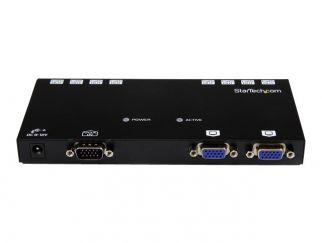 StarTech.com 492 ft. (150 m) VGA Over Cat5 Extender - VGA Extender - 8 Port Repeater - Cat5 - Video Over Ethernet (ST1218T) - video extender