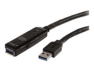 StarTech.com 3m USB 3.0 Active Extension Cable - M/F - 3m USB 3.0 Extension Cable - USB 3.0 repeater Cable (USB3AAEXT3M) - USB extension cable - USB Type A (M) to USB Type A (F) - USB 3.0 - 3 m - active - black - for P/N: PEXUSB3S42V, PEXUSB3S44V, ST7300U