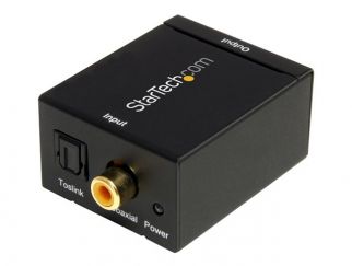 StarTech.com SPDIF Digital Coaxial or Toslink Optical to Stereo RCA Audio Converter - Digital Audio Adapter (SPDIF2AA) - coaxial/optical digital audio converter