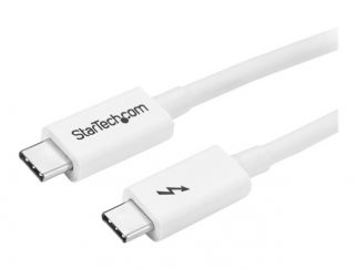 StarTech.com 3.3ft (1m) Thunderbolt 3 Cable, 20Gbps, 100W PD, 4K Video, Thunderbolt-Certified, Compatible w/ TB4/USB 3.2/DisplayPort - Thunderbolt cable - 24 pin USB-C (M) to 24 pin USB-C (M) - USB 3.1 Gen 2 / Thunderbolt 3 / DisplayPort 1.2 - 1 m - 4K su