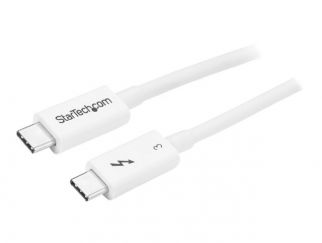 StarTech.com 1.6ft (50cm) Thunderbolt 3 Cable, 40Gbps, 100W PD, 4K/5K Video, Thunderbolt-Certified, Compatible w/ TB4/USB 3.2/DisplayPort - Thunderbolt cable - 24 pin USB-C (M) to 24 pin USB-C (M) - USB 3.1 Gen 2 / Thunderbolt 3 / DisplayPort 1.2 - 50 cm 