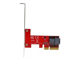 StarTech.com 4-Lane PCI Express to SFF-8643 Adapter for PCIe NVMe U.2 SSD - U.2 2.5" NVMe SSD Adapter (PEX4SFF8643) - Interface adapter - 2.5" - Expansion Slot to U.2 - SAS 12Gb/s - PCIe x4 - red