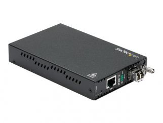StarTech.com Multimode (MM) LC Fiber Media Converter with SFP - OAM Management - 802.3ah Compliant - Gigabit Ethernet - 550m - 850nm (ET91000LCOAM) - fibre media converter - 1GbE
