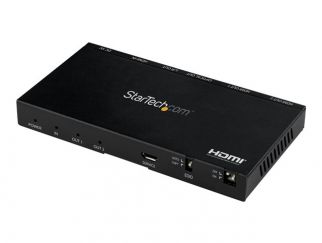 StarTech.com 2-Port HDMI Splitter (1x2), 4K 60Hz UHD HDMI 2.0 Audio Video Splitter w/ Scaler & Audio Extractor (3.5mm/SPDIF), Dual HDMI Splitter (1-In 2-Out), EDID Copy, TV/Projector - Supports HDCP 2.2 (ST122HD20S) - Video/audio splitter - 2 x HDMI - des