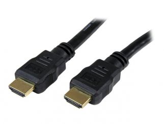 StarTech.com 1.5m High Speed HDMI Cable - Ultra HD 4k x 2k HDMI Cable - HDMI to HDMI M/M - 5 ft HDMI 1.4 Cable - Audio/Video Gold-Plated (HDMM150CM) - HDMI cable - HDMI male to HDMI male - 1.5 m - double shielded - black - for P/N: MSTCDP122HD
