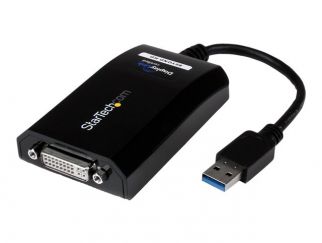 StarTech.com USB 3.0 to DVI / VGA Adapter - 2048x1152 - External Video & Graphics Card - Dual Monitor Display Adapter Cable - Supports Mac & Windows (USB32DVIPRO) - USB / DVI adapter - USB Type A to DVI-I - 15.2 cm
