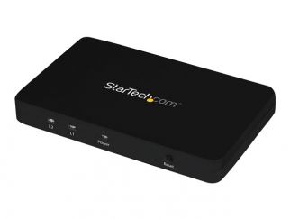 StarTech.com HDMI Splitter 1 In 2 Out - 4k 30Hz - 2 Port - Aluminum - HDMI Multi Port - HDMI Audio Splitter (ST122HD4K) - Video/audio switch - 2 x HDMI - desktop - for P/N: SVA5H2NEUA