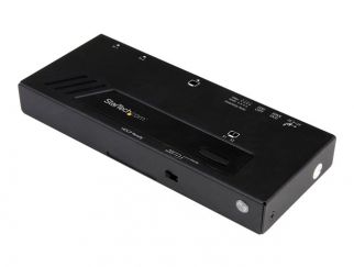 StarTech.com 2-Port HDMI Automatic Video Switch - 4K 2x1 HDMI Switch with Fast Switching, Auto-Sensing and Serial Control (VS221HD4KA) - Video/audio switch - 2 x HDMI - desktop