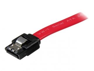 StarTech.com 8in Latching SATA to SATA Cable - F/F - SATA cable - Serial ATA 150/300/600 - SATA (R) to SATA (R) - 20 cm - latched - red - for P/N: 10P6G-PCIE-SATA-CARD, 2P6G-PCIE-SATA-CARD, 4P6G-PCIE-SATA-CARD, 6P6G-PCIE-SATA-CARD