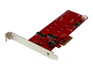 StarTech.com 2x M.2 SATA SSD Controller Card - PCIe - PCI Express M.2 SATA III Controller - NGFF Card Adapter (PEX2M2) - storage controller - M.2 Card / SATA 6Gb/s - PCIe 2.0 x2