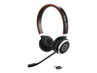 Jabra Evolve 65 SE UC Stereo - Headset - on-ear - Bluetooth - wireless - USB - with charging stand - Optimised for UC - for Jabra Evolve, LINK 380a MS