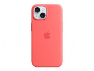 Apple - Back cover for mobile phone - MagSafe compatibility - silicone - guava - for iPhone 15