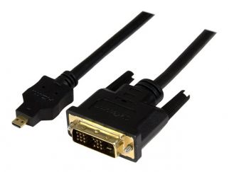 StarTech.com 2m Micro HDMI to DVI-D Cable - M/M - 2 meter Micro HDMI to DVI Cable - 19 pin HDMI (D) Male to DVI-D Male - 1920x1200 Video (HDDDVIMM2M) - Adapter cable - DVI-D male to 19 pin micro HDMI Type D male - 2 m - shielded - black