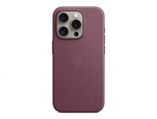 Apple - Back cover for mobile phone - MagSafe compatibility - microtwill, FineWoven - mulberry - for iPhone 15 Pro