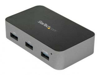 StarTech.com 4 Port USB C Hub with Power Adapter, USB 3.1/3.2 Gen 2 (10Gbps), USB Type C to 4x USB-A, Self Powered Desktop USB Hub with Fast Charging Port (BC 1.2) DCP, Desk Mountable - Windows/macOS/Linux (HB31C4AS) - hub - 4 ports