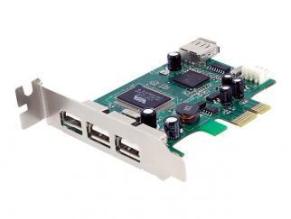 StarTech.com 4 Port PCI Express Low Profile High Speed USB Card - PCIe USB 2.0 Card - PCI-E USB 2.0 Card (PEXUSB4DP) - USB adapter - PCIe low profile - USB, USB 2.0 - 4 ports - for P/N: ST4200MINI2