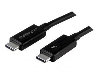 StarTech.com 1m (3.3ft) Thunderbolt 3 Cable, 20Gbps, 100W PD, 4K Video, Thunderbolt-Certified, Compatible w/ TB4/USB 3.2/DisplayPort - Thunderbolt cable - 24 pin USB-C (M) to 24 pin USB-C (M) - Thunderbolt 3 / USB / DisplayPort - 1 m - black - for P/N: CD