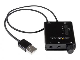 StarTech.com USB Sound Card w/ SPDIF Digital Audio & Stereo Mic - External Sound Card for Laptop or PC - SPDIF Output (ICUSBAUDIO2D) - Sound card - 24-bit - 96 kHz - stereo - USB 2.0 - for P/N: MU15MMS, MU6MMS