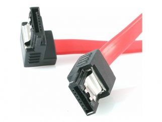 StarTech.com 18in Latching SATA to Right Angle SATA Serial ATA Cable - SATA cable - 46 cm