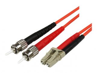 StarTech.com 1m Fiber Optic Cable - Multimode Duplex 50/125 - LSZH - LC/ST - OM2 - LC to ST Fiber Patch Cable - Patch cable - ST multi-mode (M) to LC multi-mode (M) - 1 m - fibre optic - duplex - 50 / 125 micron - OM2 - molded - orange - for P/N: MCM1110M