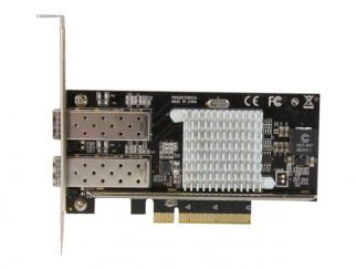 StarTech.com 10G Network Card - 2x 10G Open SFP+ Multimode LC Fiber Connector - Intel 82599 Chip - Gigabit Ethernet Card (PEX20000SFPI) - Network adapter - PCIe 2.0 x8 low profile - 10GbE - 10GBase-LR, 10GBase-SR, 10GBase-LRM - black - for P/N: BNDTB10GI,