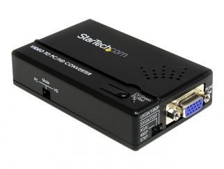 StarTech.com Composite and S-Video to VGA Video Scan Converter - composite to VGA - scan Converter - s-Video to VGA (VID2VGATV2) - video converter - black