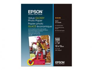 Epson Value - Glossy - 100 x 150 mm - 183 g/m² - 100 sheet(s) photo paper - for Epson L382, L386, L486, Expression Home HD XP-15000, Expression Premium XP-900