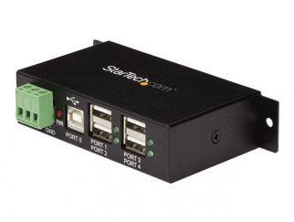 StarTech.com Rackmount USB 2.0 Hub - 4 Port Rugged Industrial USB 2.0 Hub - hub - 4 ports