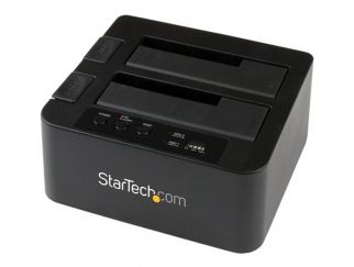 StarTech.com Dual Bay Hard Drive Duplicator, Standalone USB 3.0 (5 Gbps) eSATA to 2.53.5 SATA III HDDSSD ClonerCopier, Hard Drive Docking Station - Hard Disk Cloner - Storage controller - 2.5", 3.5" - SATA 6Gb/s - USB 3.0 - black - for P/N: SVA12M5NA