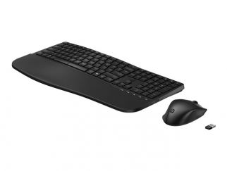 HP 685 - Keyboard and mouse set - dual mode, 3-zone layout, multi-device, 23 programmable keys, OS Auto-Detection, low profile key travel - full size - Bluetooth, 2.4 GHz - UK - black - Smart Buy