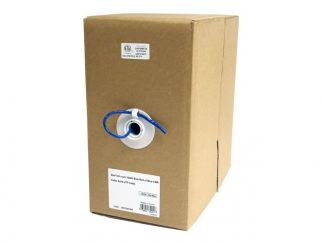 StarTech.com 1000ft CAT5e Ethernet Cable - Blue - Bulk Roll - Solid UTP Cable - CMR Rated - Box of CAT5e Network Wire Cable (WIRC5ECMR) - Bulk cable - 305 m - UTP - CAT 5e - solid - blue - for P/N: POEEXT2GAT, ST1000SPEXI, ST5GPEXNB, USB2001EXT2P, USB2001