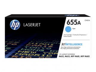 HP 655A - Cyan - original - LaserJet - toner cartridge (CF451A) - for Color LaserJet Managed Flow MFP M681, LaserJet Enterprise Flow MFP M681, MFP M682