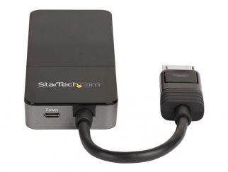 StarTech.com 3-Port Multi Monitor Adapter, DisplayPort 1.4 to 3x 4K DP Video Splitter, Triple or Dual 4K, Laptop/Desktop DisplayPort MST Hub for Multiple Monitors, Windows Display Adapter - Multi Stream Transport (MST14DP123DP) - Video/audio splitter - 4 