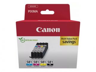 Canon CLI-581 BK/C/M/Y Multi Pack - 4-pack - 5.6 ml - black, yellow, cyan, magenta - original - box - ink tank - for PIXMA TS6251, TS6350, TS6351, TS705, TS8252, TS8350, TS8351, TS8352, TS9550, TS9551