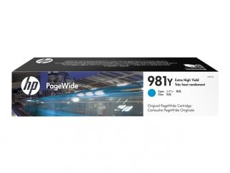 HP 981Y - 185 ml - Extra High Yield - cyan - original - PageWide - ink cartridge - for PageWide Enterprise Color MFP 586, PageWide Managed Color E55650