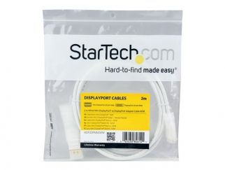 StarTech.com 2m 6 ft White Mini DisplayPort to DisplayPort 1.2 Adapter Cable M/M - DisplayPort 4k with HBR2 support - Mini DP to DP Cable (MDP2DPMM2MW) - DisplayPort cable - 2 m