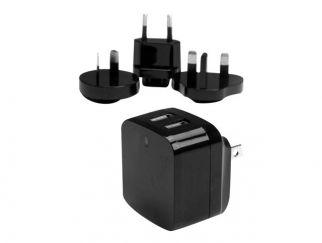 StarTech.com Travel USB Wall Charger - 2 Port - Black - Universal Travel Adapter - International Power Adapter - USB Charger (USB2PACBK) power adapter - USB - 17 Watt