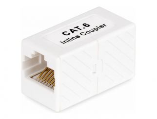 StarTech.com RJ45 Coupler 5-Pack, Inline Cat6 Coupler, Female to Female (F/F) T568 Connector, Unshielded Ethernet Cable Extension - 5 Pack (IN-CAT6-COUPLER-U5) - Network coupler - RJ-45 (F) to RJ-45 (F) - unshielded - CAT 5/5e/6 - passive - white (pack of