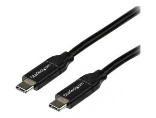 StarTech.com 2m 6ft USB C to USB C Cable - 5A PD - USB 2.0 USB-IF Certified - USB cable - 24 pin USB-C (M) straight to 24 pin USB-C (M) straight - Thunderbolt 3 / USB 2.0 / USB 3.0 / USB 3.1 - 5 A - 2 m - black